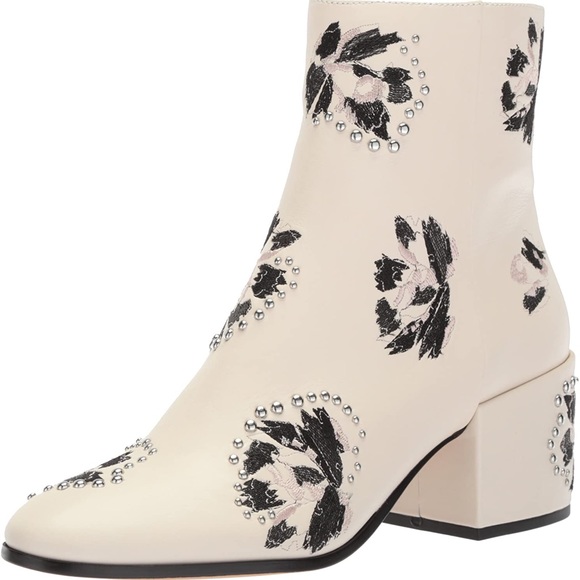 NWOT Dolce Vita Floral Leather Ankle Booties - Picture 1 of 10